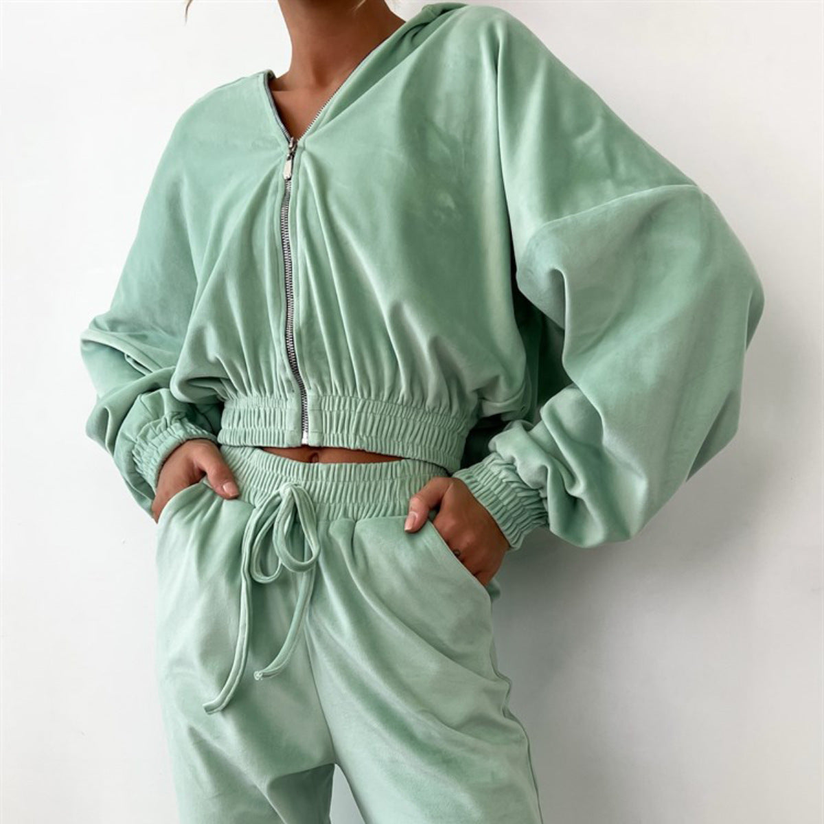 Rosgrove | Women - Fleece Tracksuit with Hood & Elastic Waistband