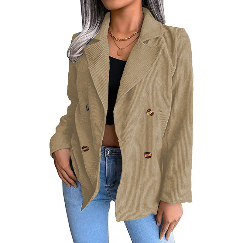 Rosgrove | Women - Corduroy Jacket - Double Button Placket