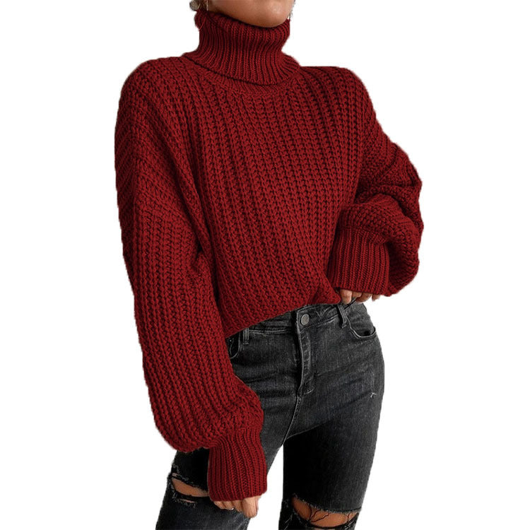 Rosgrove | Women - Chunky High Collar Knit Jumper - Casual Style