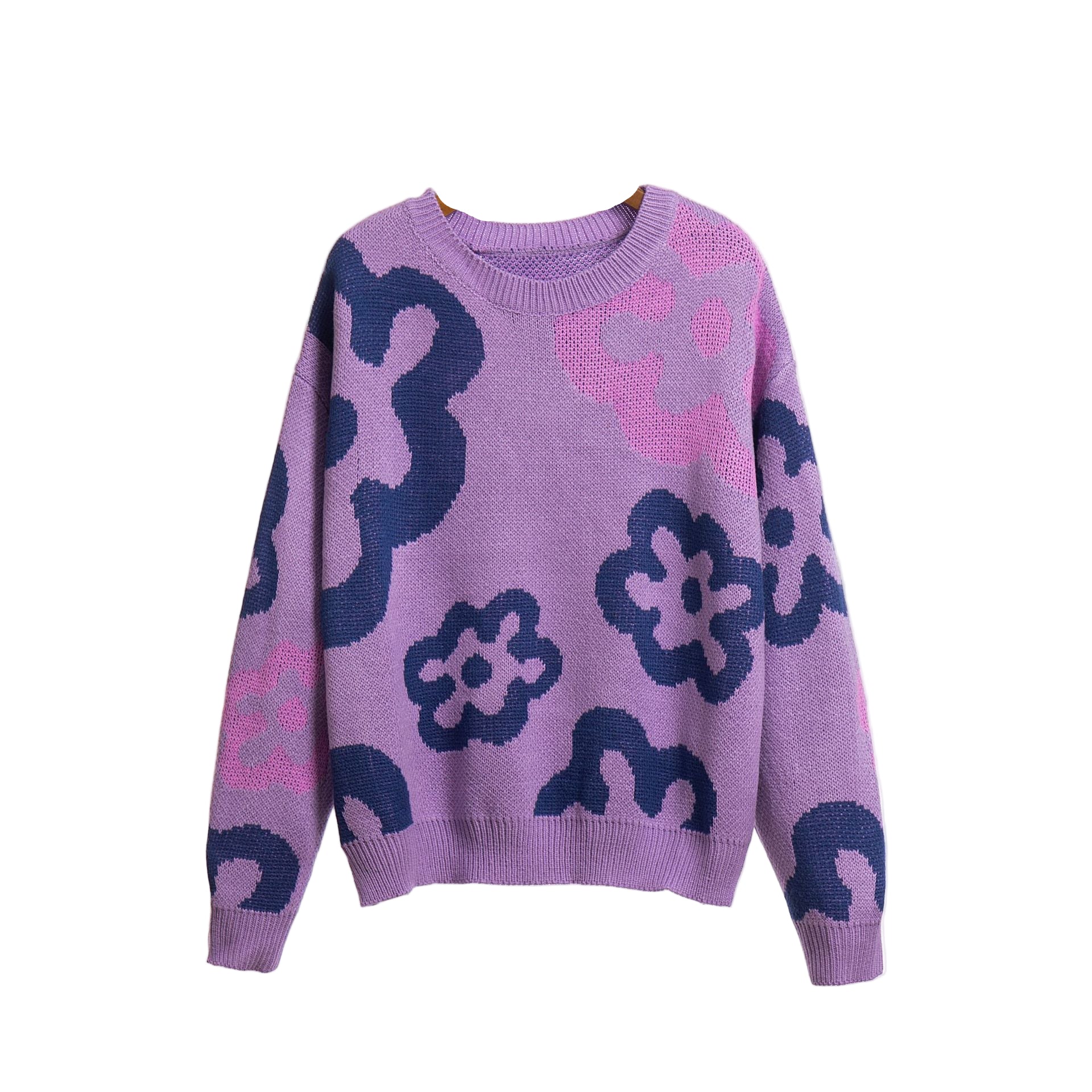 Rosgrove | Women - Purple Sweatshirt - Floral Pattern
