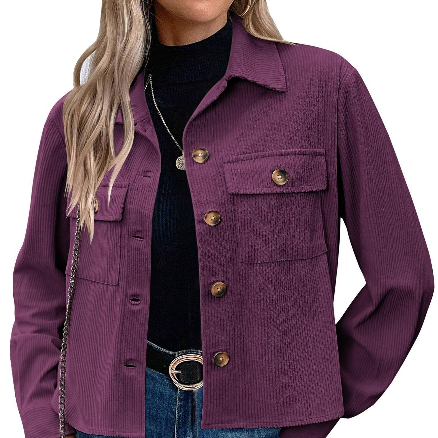 Rosgrove | Women - Corduroy Jacket - Breast Pockets