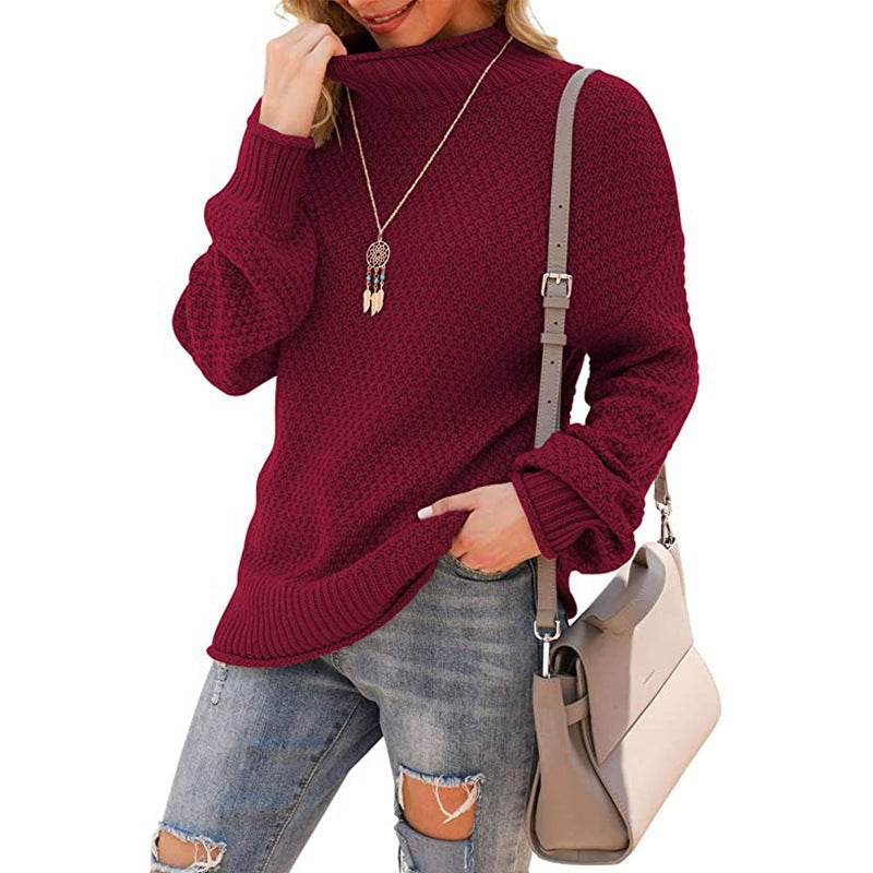 Rosgrove | Women - Comfy Chunky Knit Jumper - High Collar