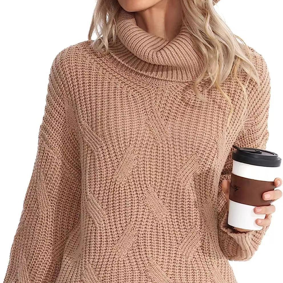 Rosgrove | Women - Cable Pattern Knitted Jumper - High Collar