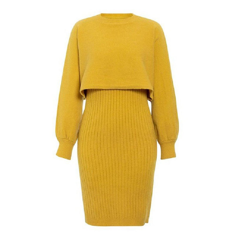 Rosgrove | Women - Midi Dress & Cropped Jumper Top - Knitted Set