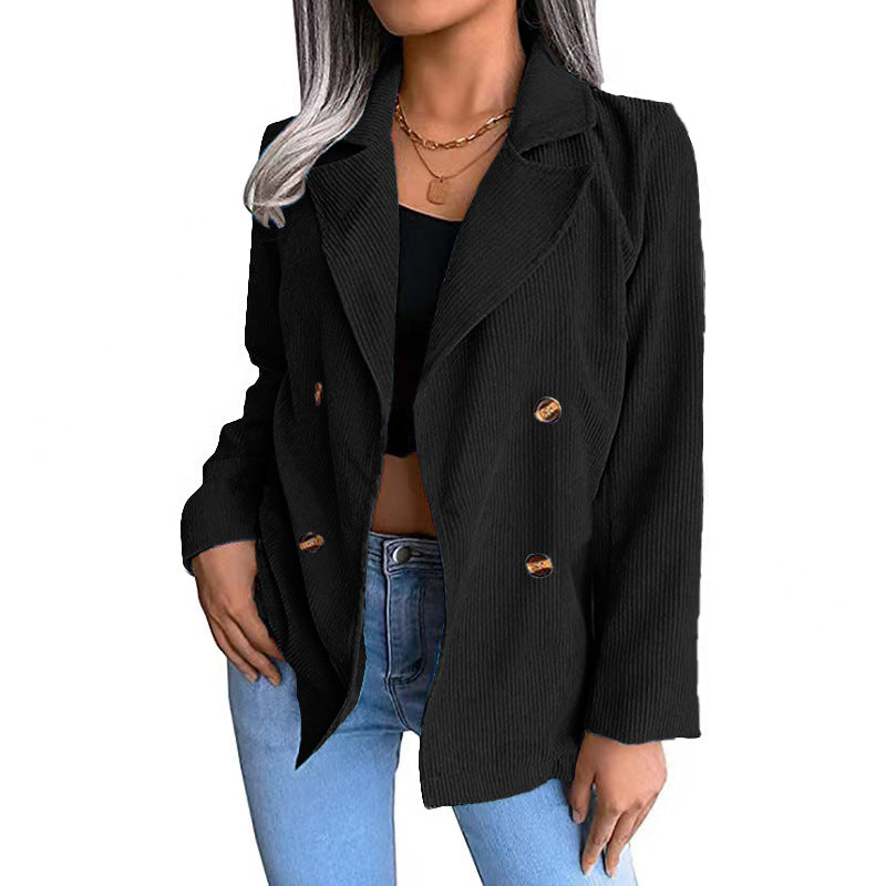Rosgrove | Women - Corduroy Jacket - Double Button Placket