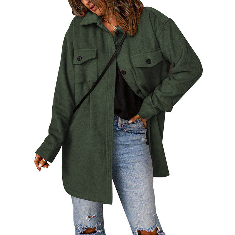 Rosgrove | Women - Oversized Shirt Jacket with Pockets