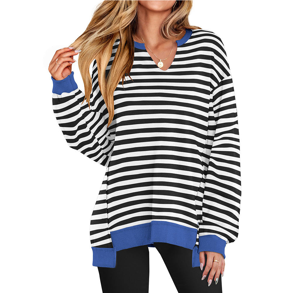 Rosgrove | Women - Casual V-Neck Pullover with Oversized Sleeves