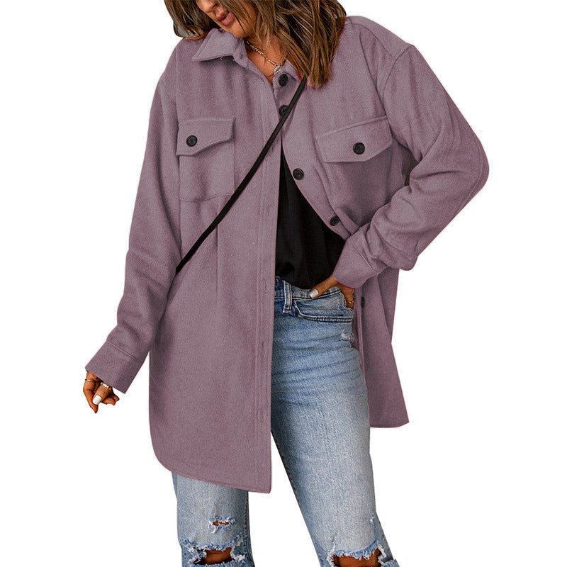 Rosgrove | Women - Oversized Shirt Jacket with Pockets
