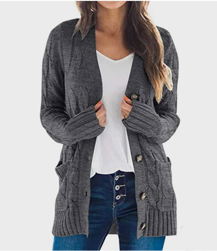Rosgrove | Women - Cable Knit Cardigan - Pockets