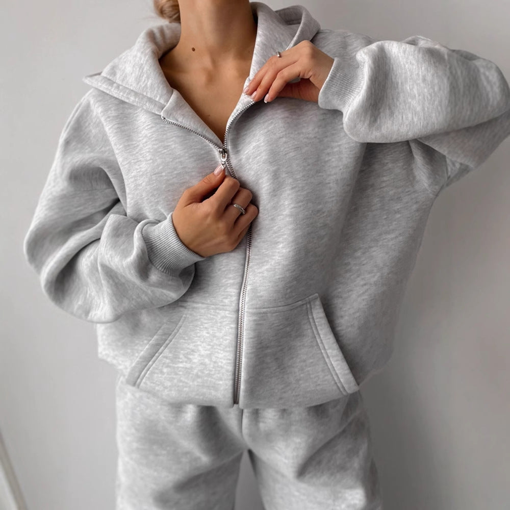 Rosgrove | Women - Hooded Loungewear Set - Wide Cut Comfort Style
