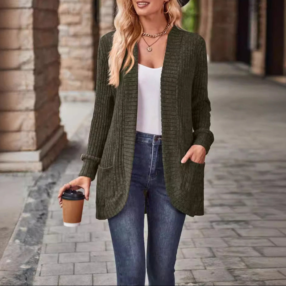 Rosgrove | Women - Long Sleeve Luxurious Cardigan - Soft Knit