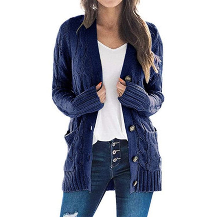 Rosgrove | Women - Cable Knit Cardigan - Pockets