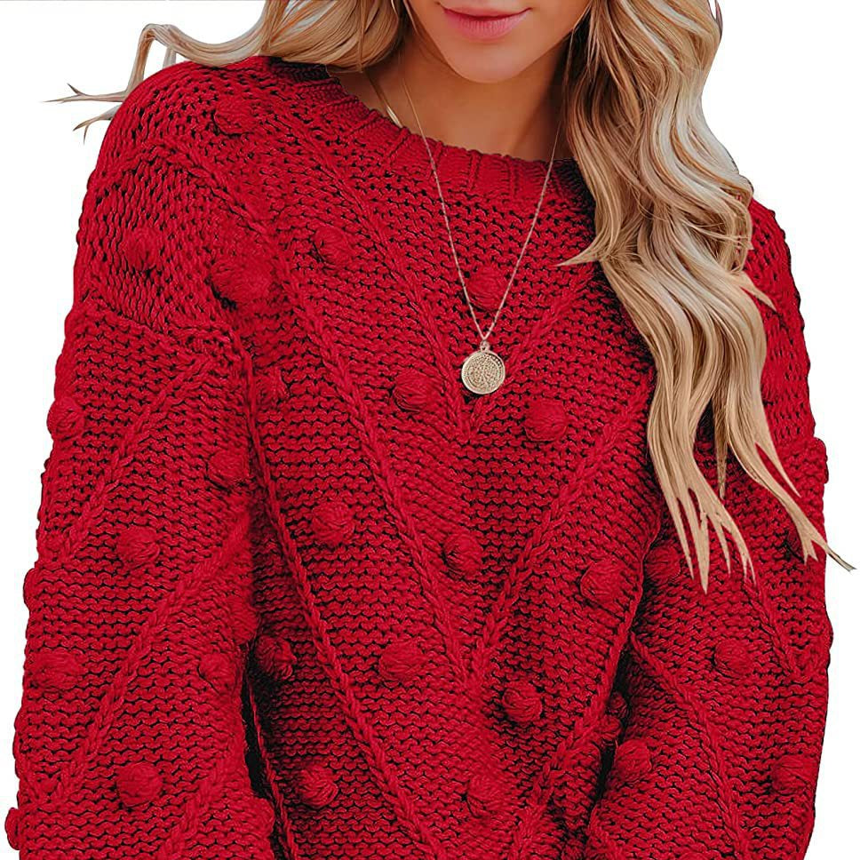 Rosgrove | Women - Knitted Jumper - Stylish 3D Pattern Design