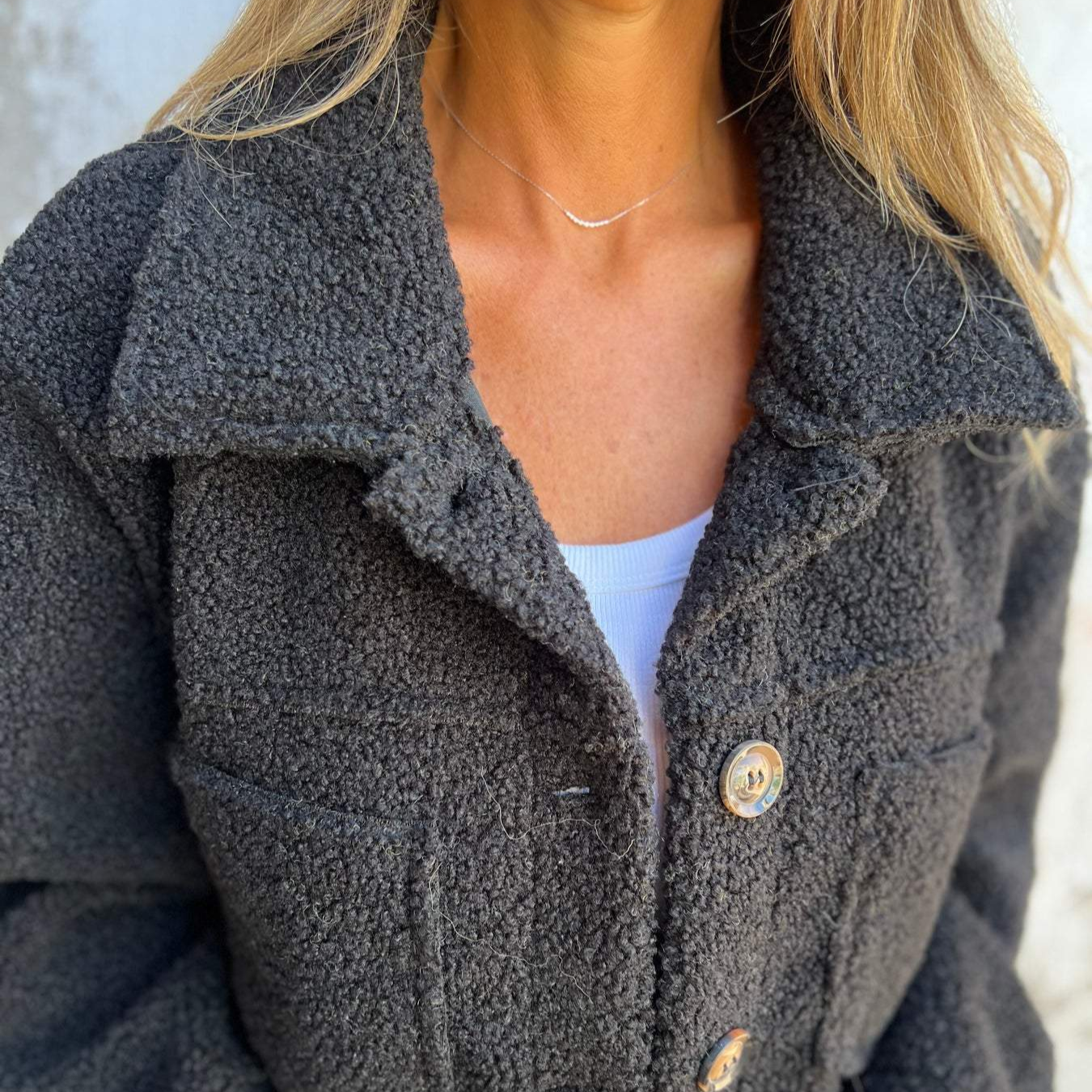 Rosgrove | Women - Long Sleeve Teddy Coat - Cosy Winter Style