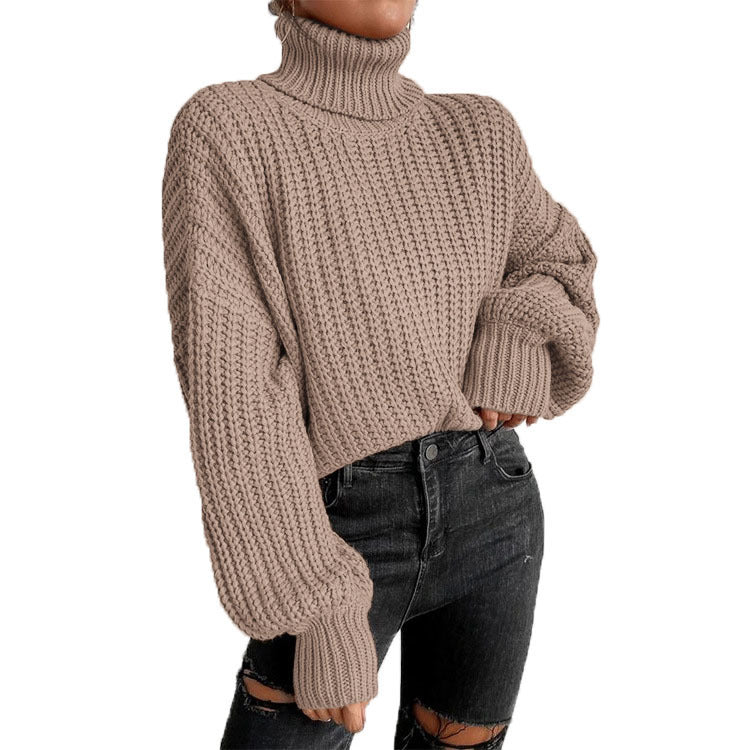 Rosgrove | Women - Chunky High Collar Knit Jumper - Casual Style