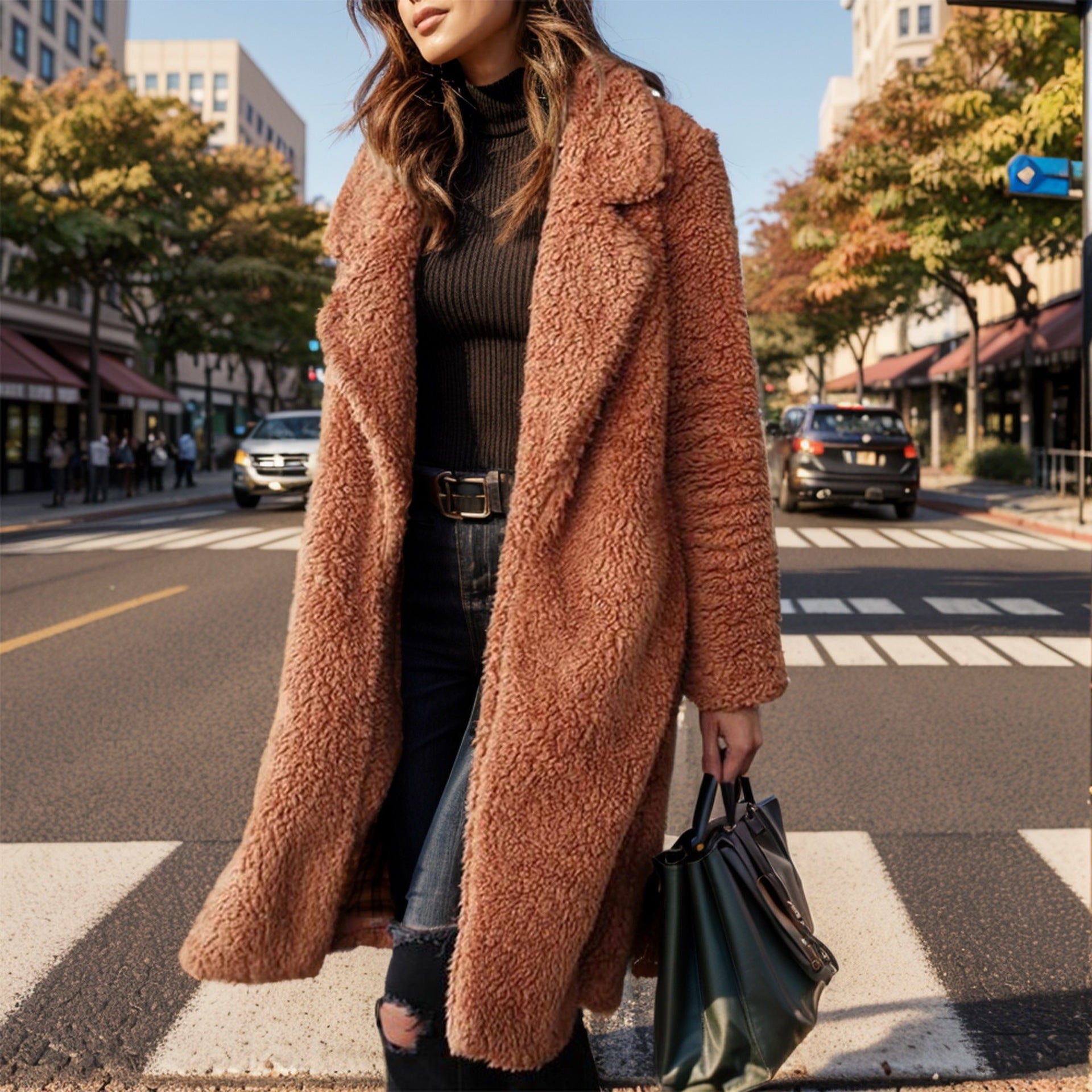Rosgrove | Women - Oversized Teddy Coat with Lined Collar