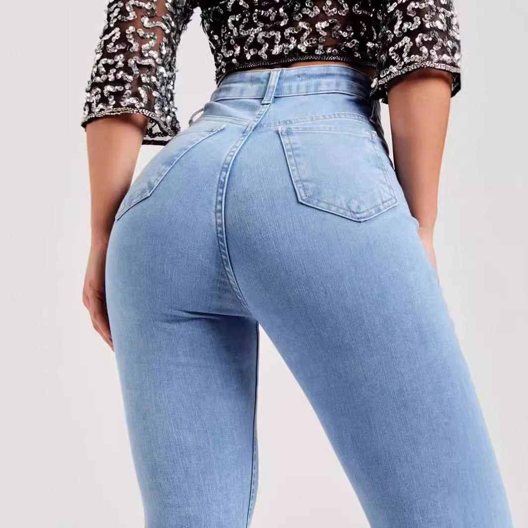 Rosgrove | Women - Stretchable Flared Denim Jeans - High Waist