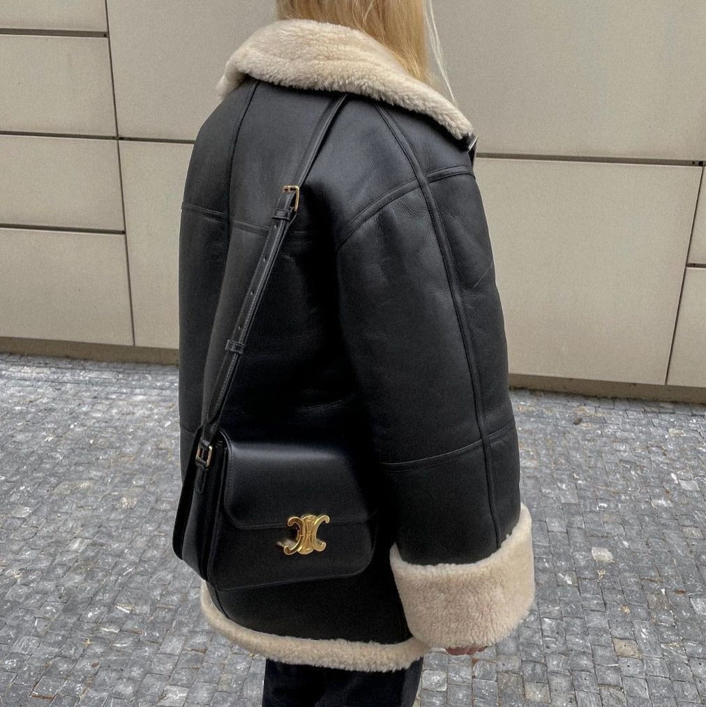 Rosgrove | Women - Faux Leather Jacket - Fleece Lining