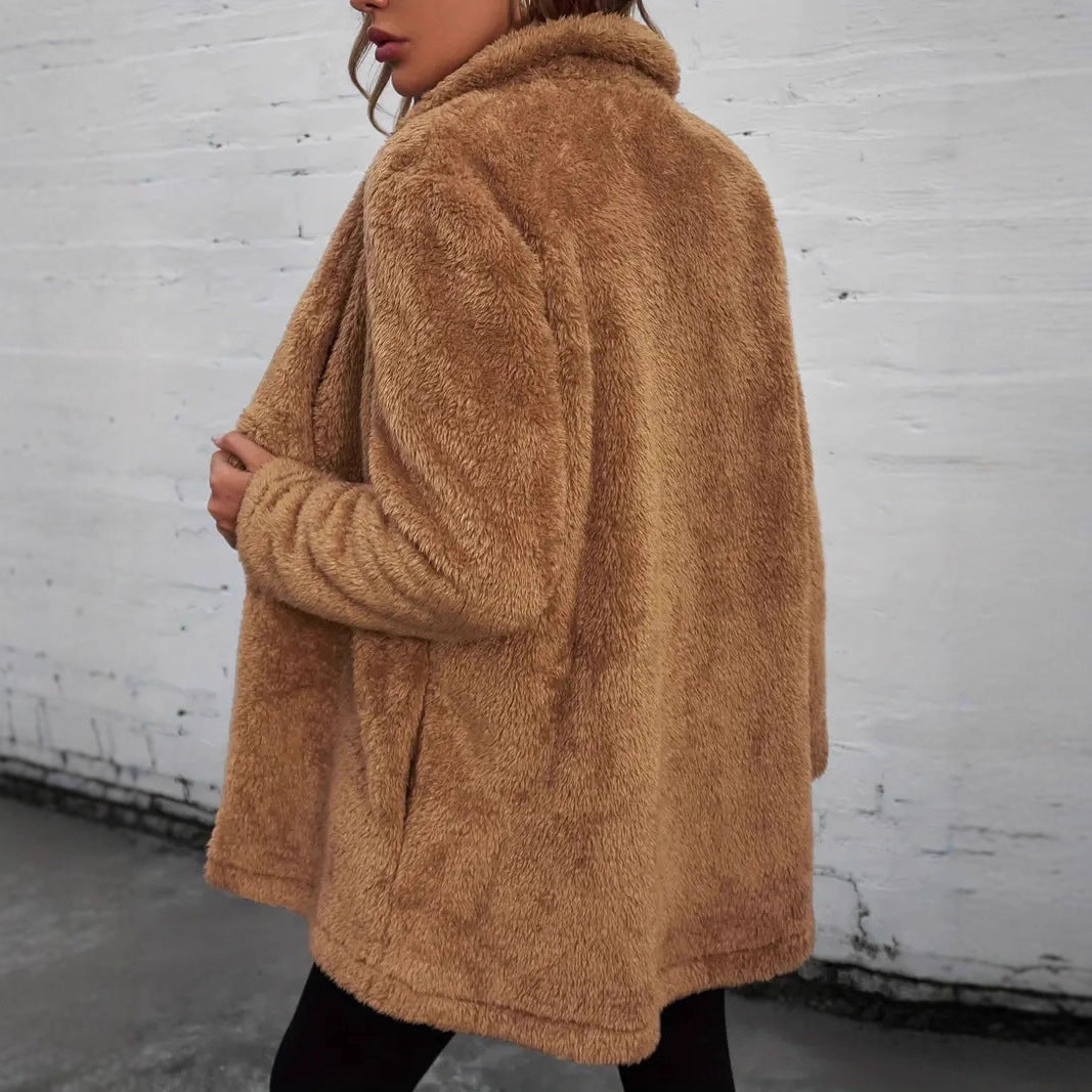 Rosgrove | Women - Fluffy Open Coat - Soft Throw Over
