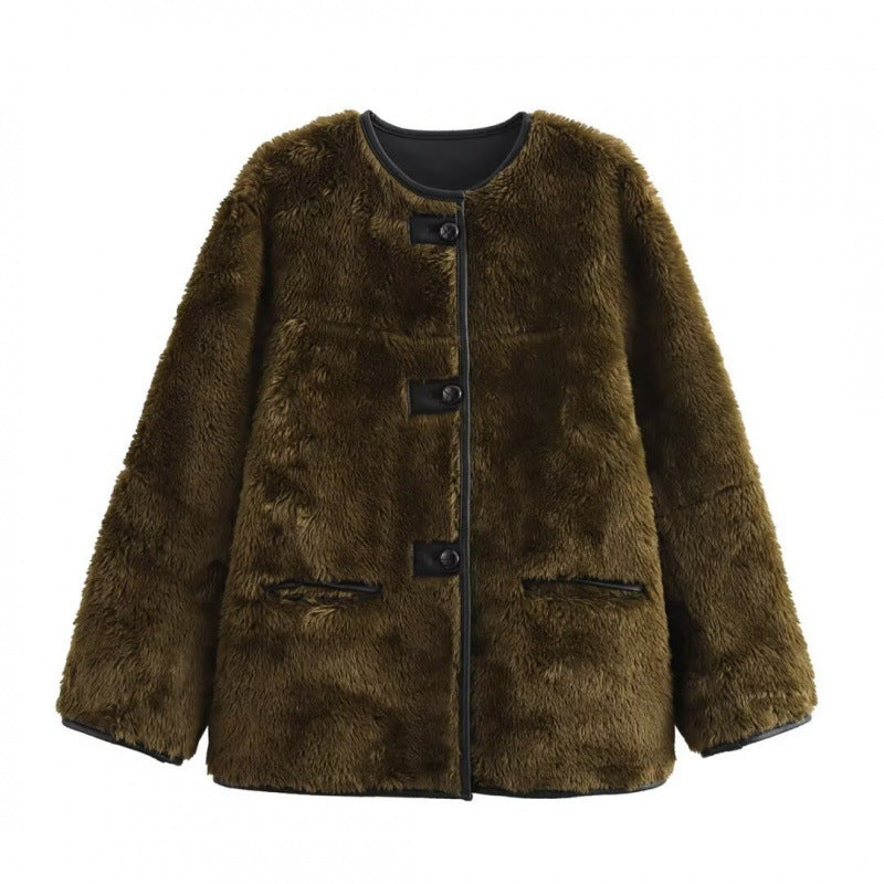 Rosgrove | Women - Teddy Jacket - Contrast Pockets