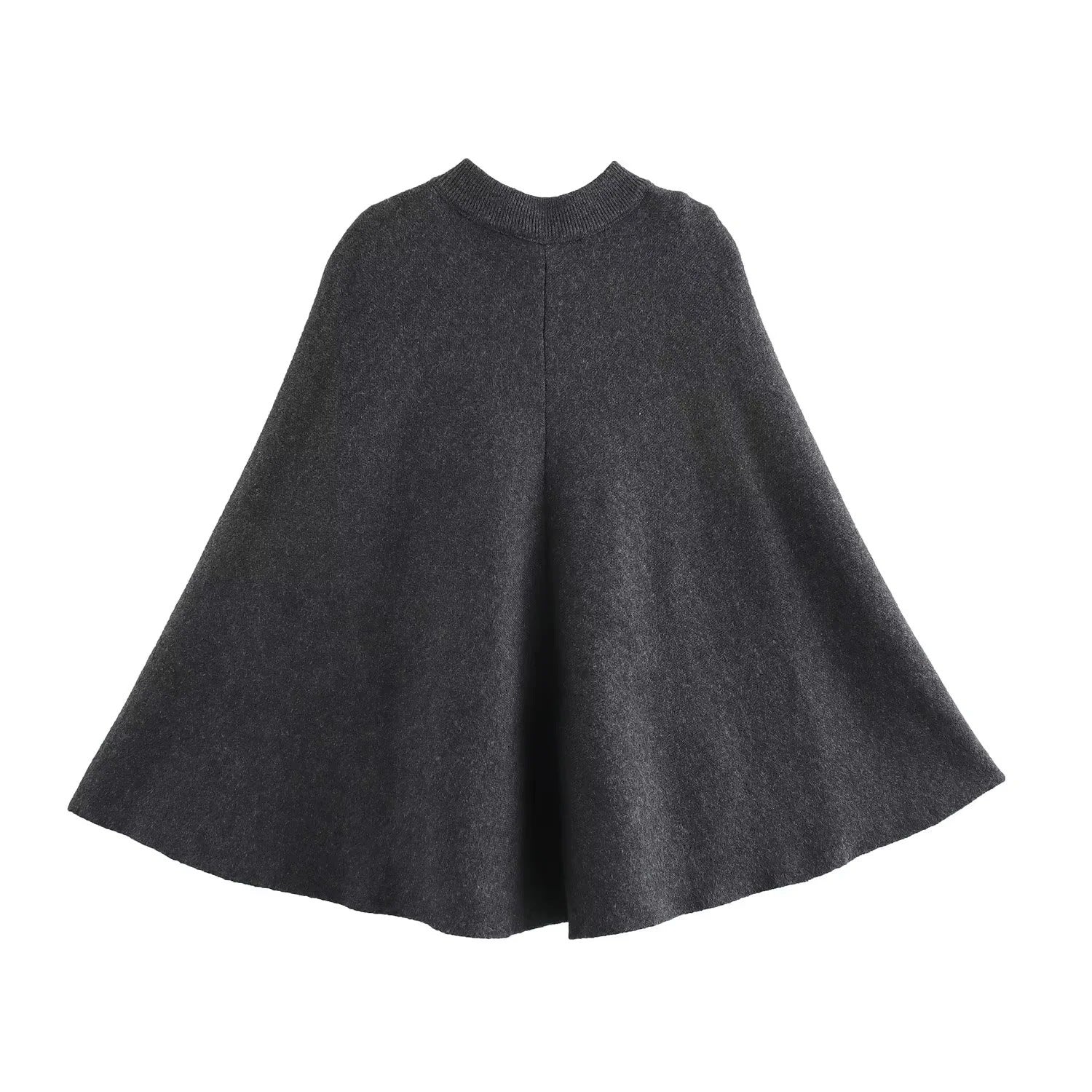 Rosgrove | Women - Stand Collar Cape Jacket - Button Detail