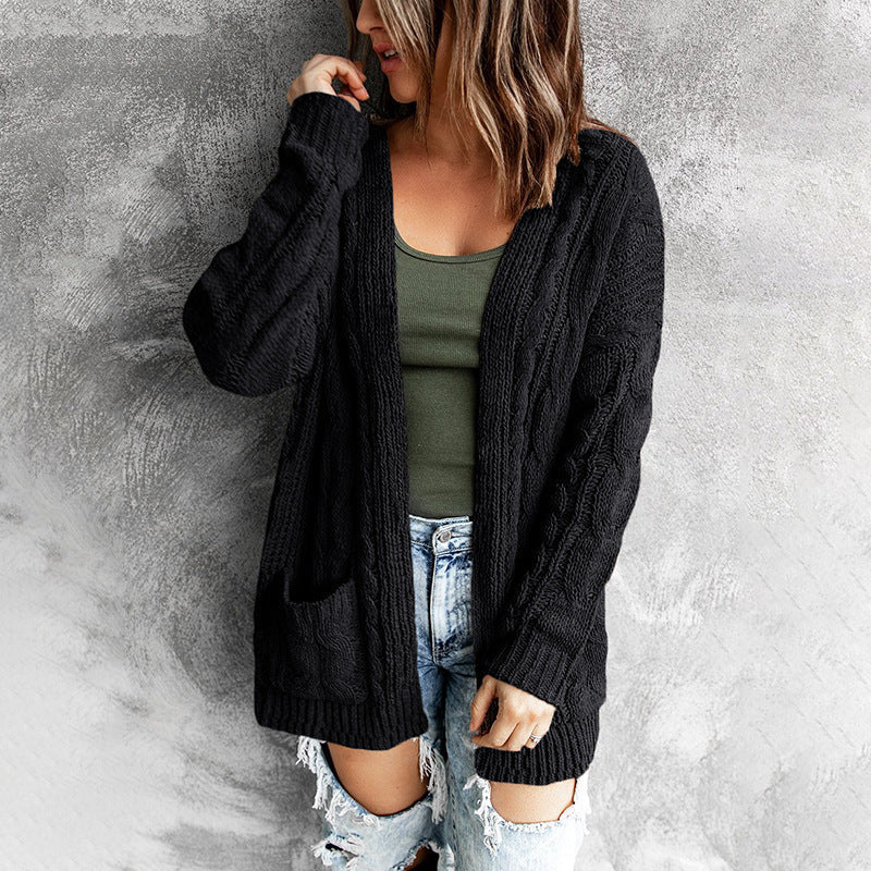 Rosgrove | Women - Cable Knit Cardigan - Casual Fit Style