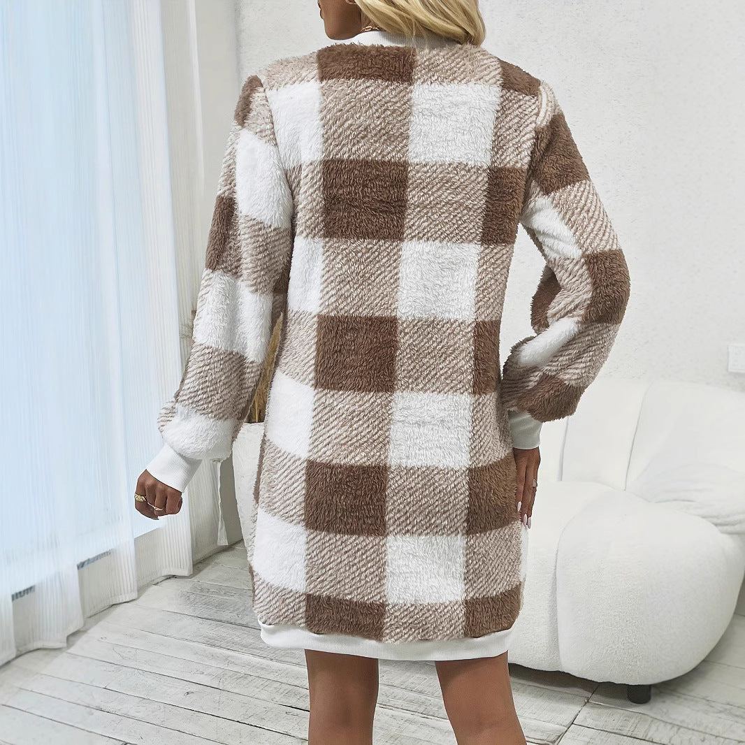Rosgrove | Women - Fashionable Cozy V-Jumper Dress -  Knit Style