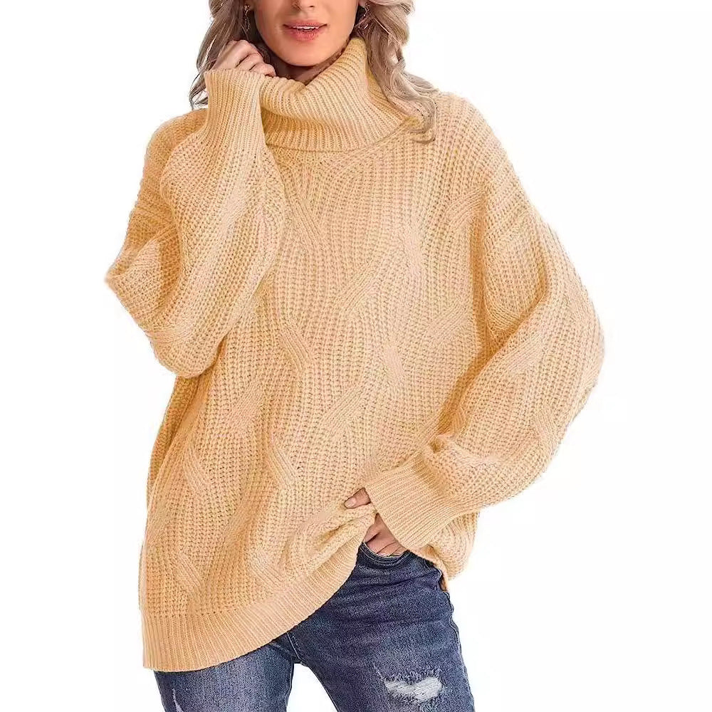 Rosgrove | Women - Cable Pattern Knitted Jumper - High Collar