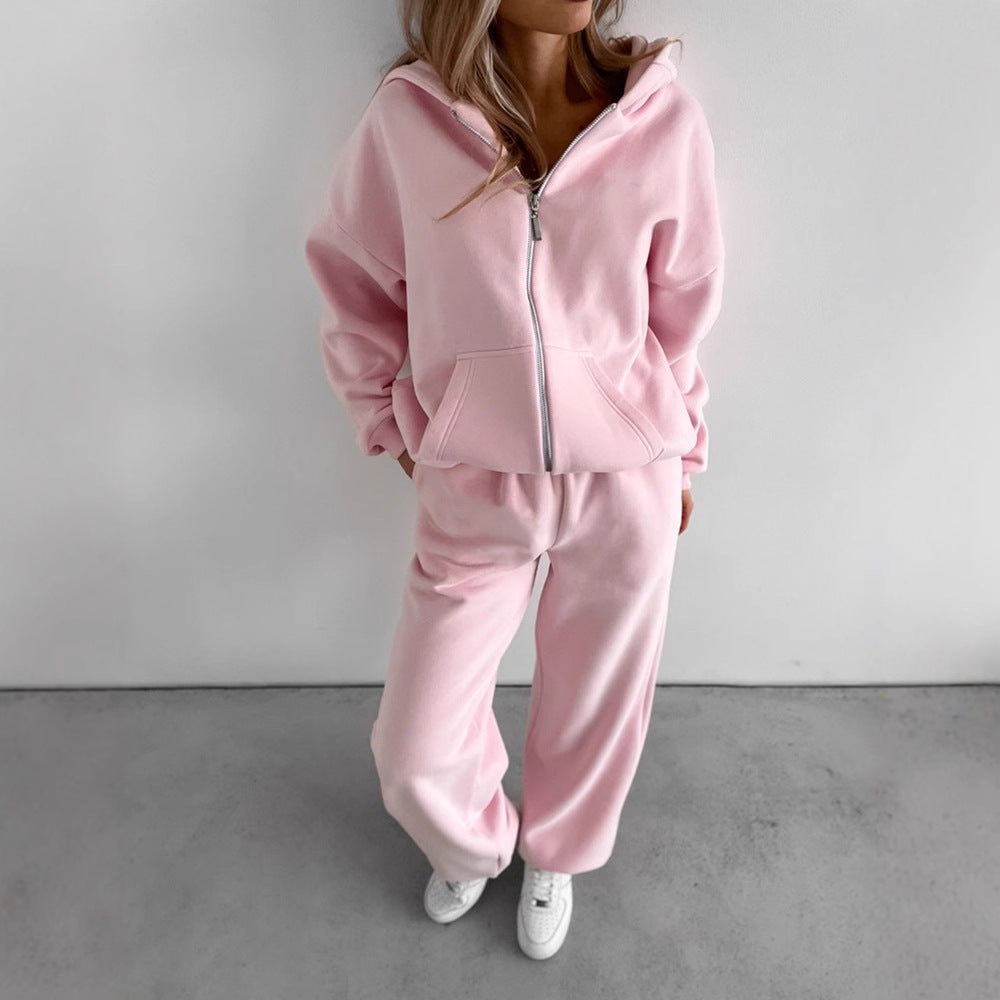 Rosgrove | Women - Hooded Loungewear Set - Wide Cut Comfort Style