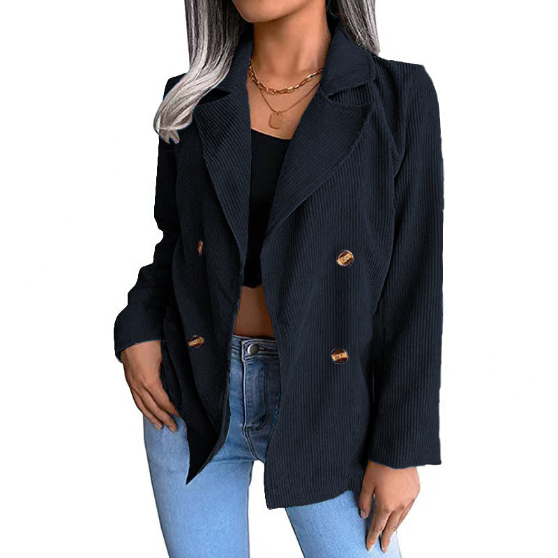 Rosgrove | Women - Corduroy Jacket - Double Button Placket