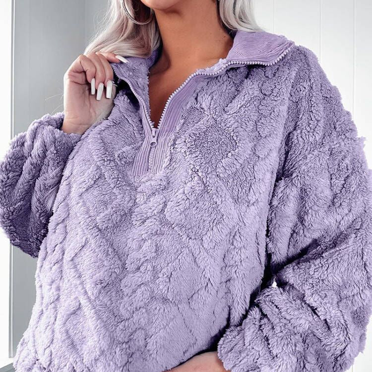 Rosgrove | Women - High Collar Fleece Jumper - Half-Zip