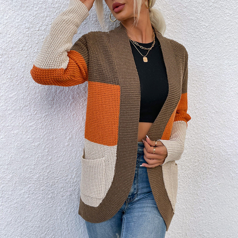 Rosgrove | Women - Open Front Knit Cardigan with Pockets