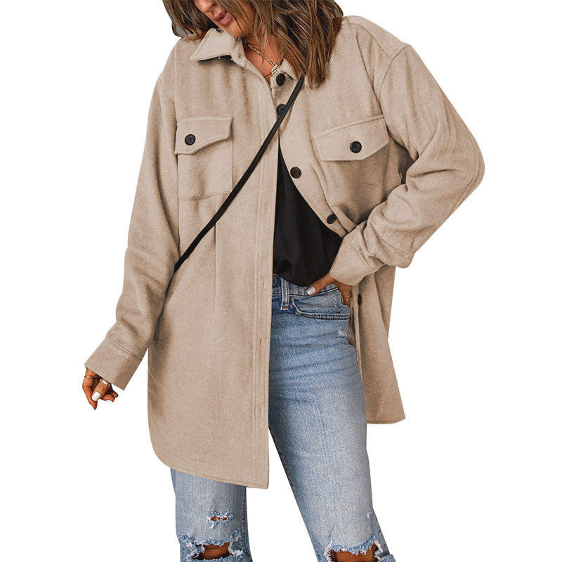 Rosgrove | Women - Chic Overshirt Jacket with Breast Pockets