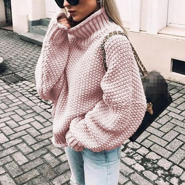 Rosgrove | Women - Chunky Knit Turtleneck Jumper – Oversized