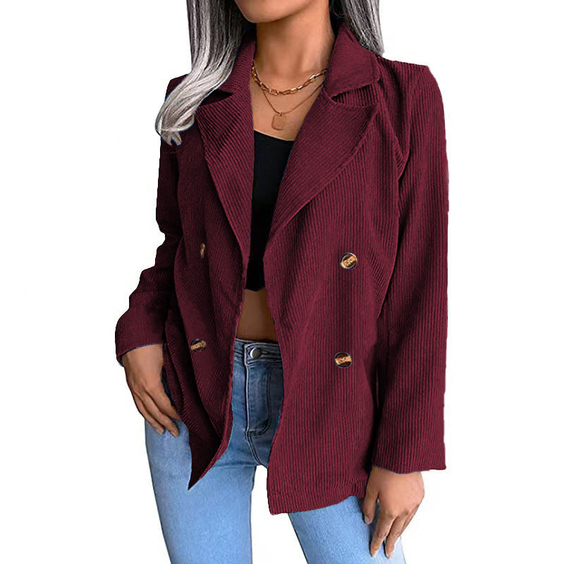 Rosgrove | Women - Corduroy Jacket - Double Button Placket