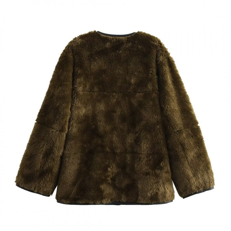 Rosgrove | Women - Teddy Jacket - Contrast Pockets