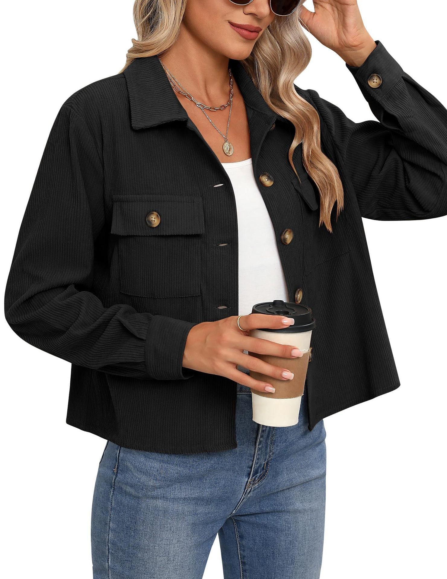 Rosgrove | Women - Corduroy Jacket - Breast Pockets
