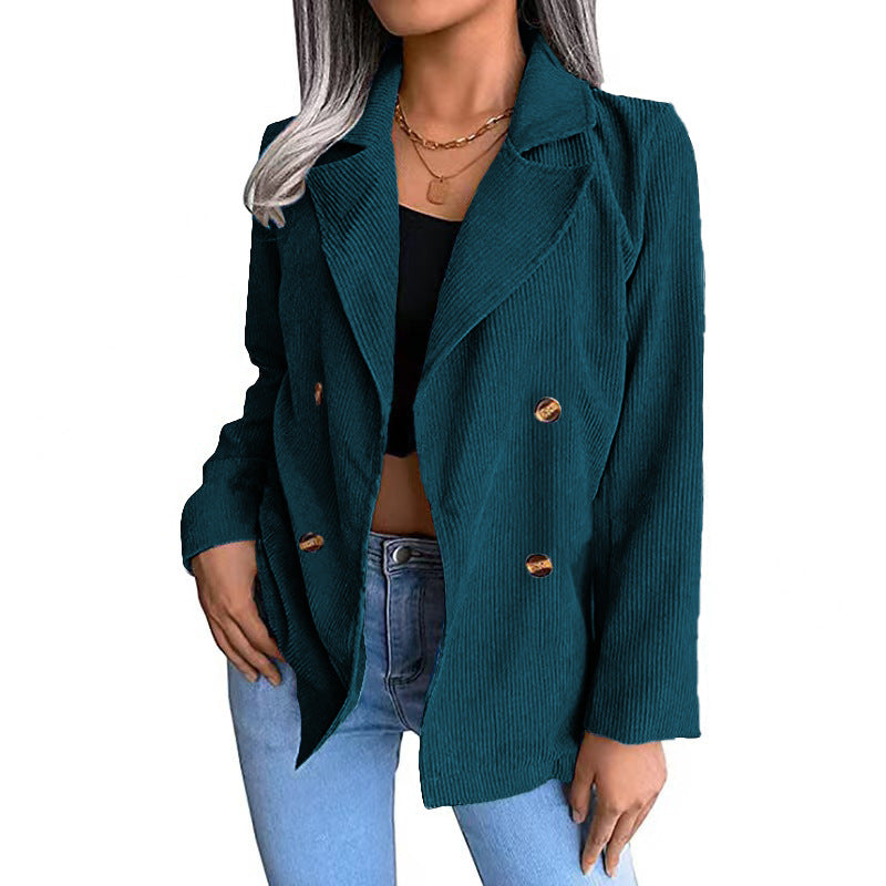 Rosgrove | Women - Corduroy Jacket - Double Button Placket