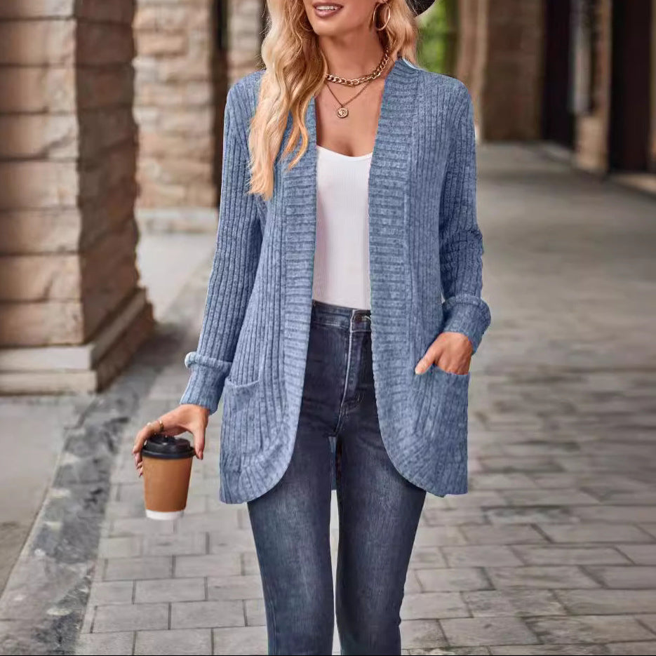 Rosgrove | Women - Long Sleeve Luxurious Cardigan - Soft Knit