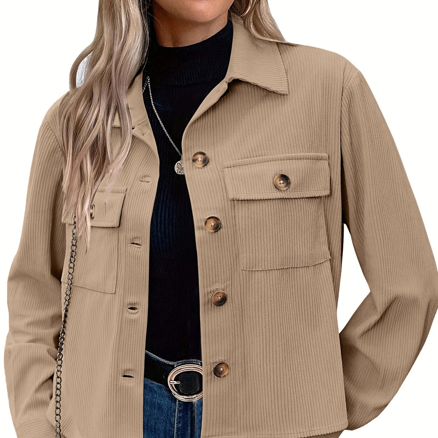 Rosgrove | Women - Corduroy Jacket - Breast Pockets
