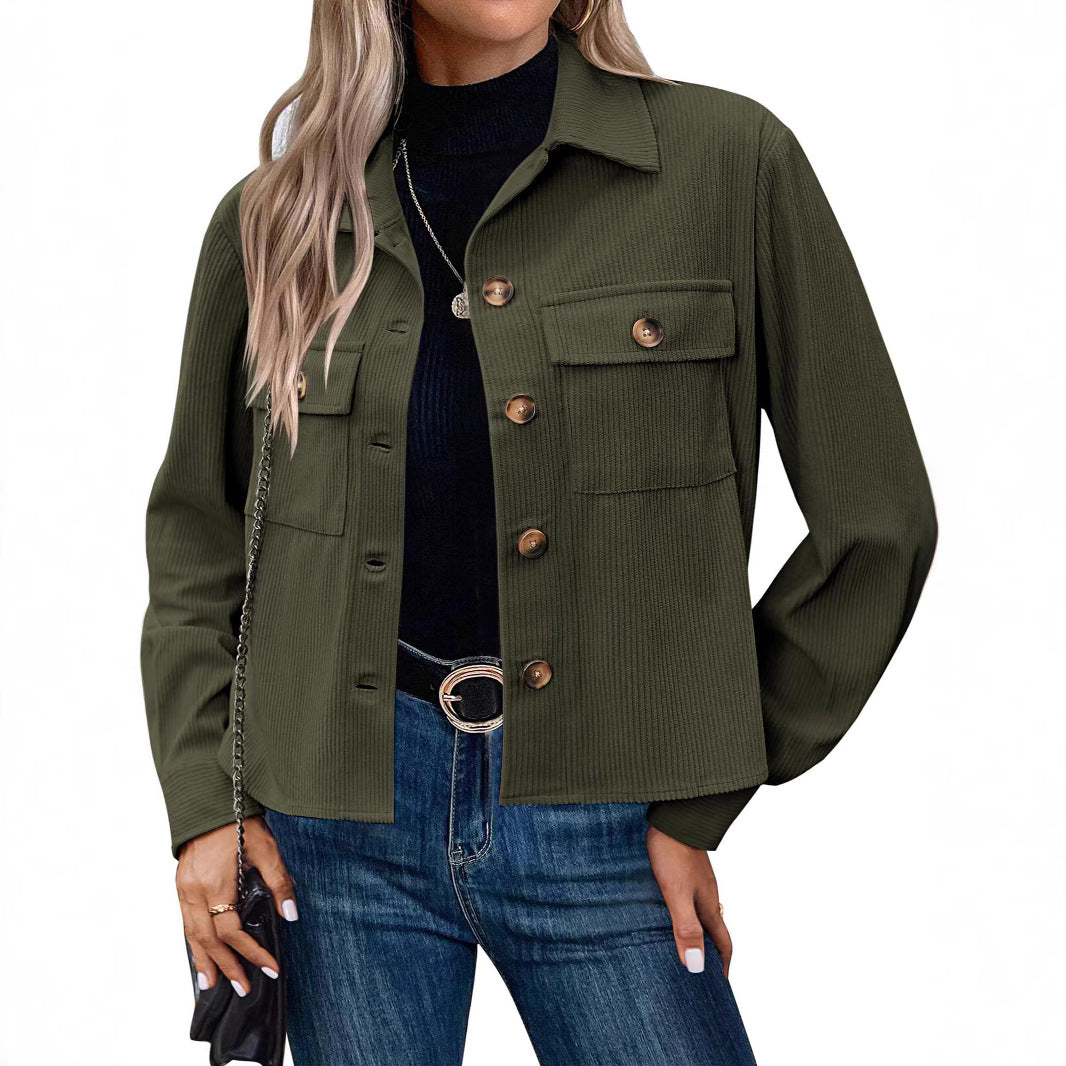 Rosgrove | Women - Corduroy Jacket - Breast Pockets