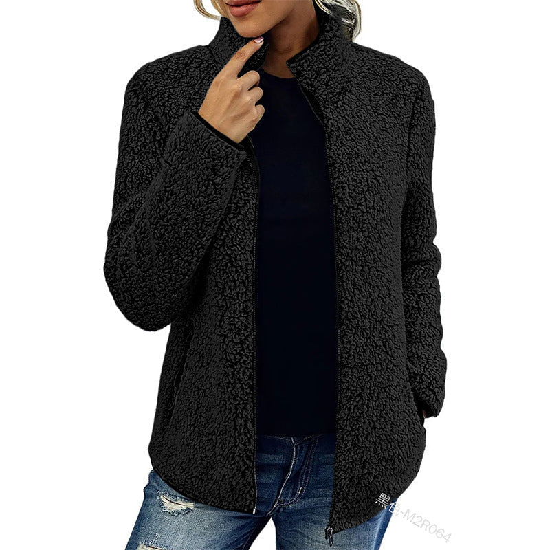 Rosgrove | Women - Fluffy Fleece Jacket - High Collar