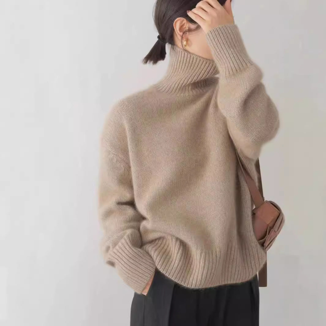 Rosgrove | Women - Knitted High Collar Jumper - Cosy Loose Fit