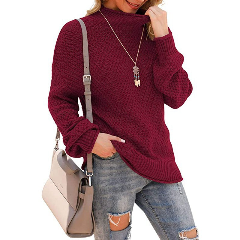 Rosgrove | Women - Comfy Chunky Knit Jumper - High Collar