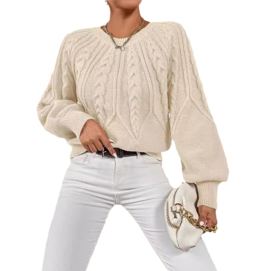 Rosgrove | Women - Cable Pattern Knitted Jumper - Wide Cut