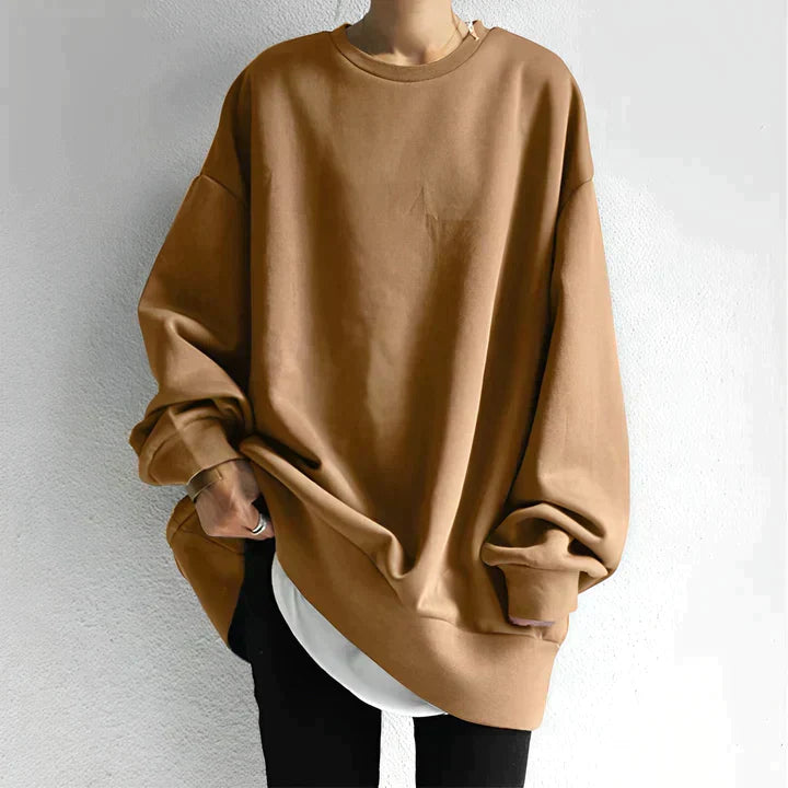 Rosgrove | Women - Oversized Crew Neck Sweatshirt - Cozy Fit