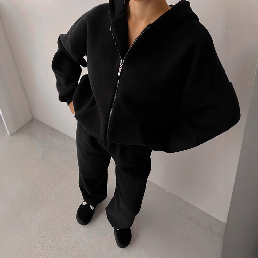 Rosgrove | Women - Hooded Loungewear Set - Wide Cut Comfort Style