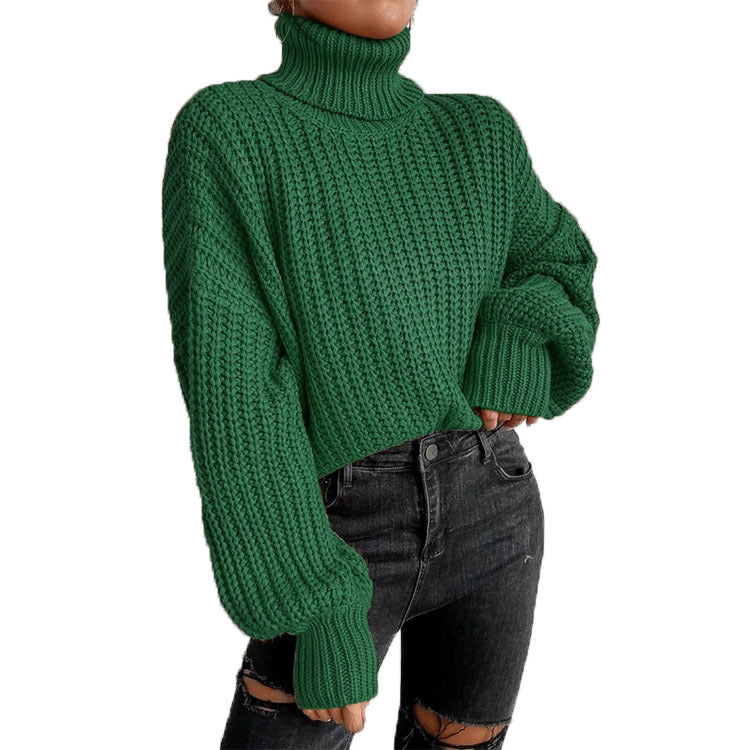 Rosgrove | Women - Chunky High Collar Knit Jumper - Casual Style