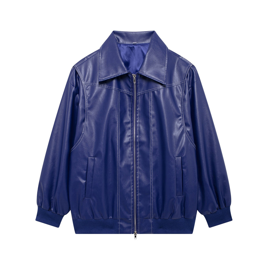 Rosgrove | Women - Faux Leather Jacket - Elastic Cuffs