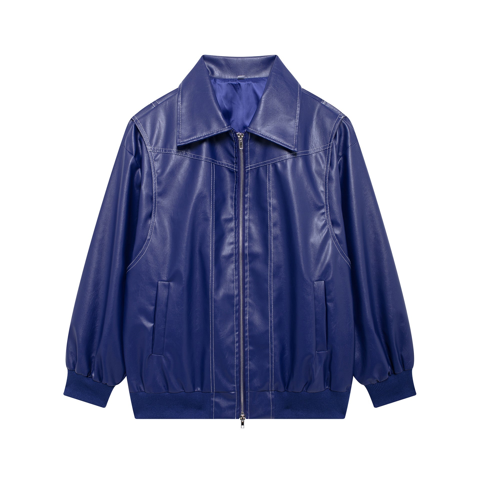 Rosgrove | Women - Faux Leather Jacket - Elastic Cuffs